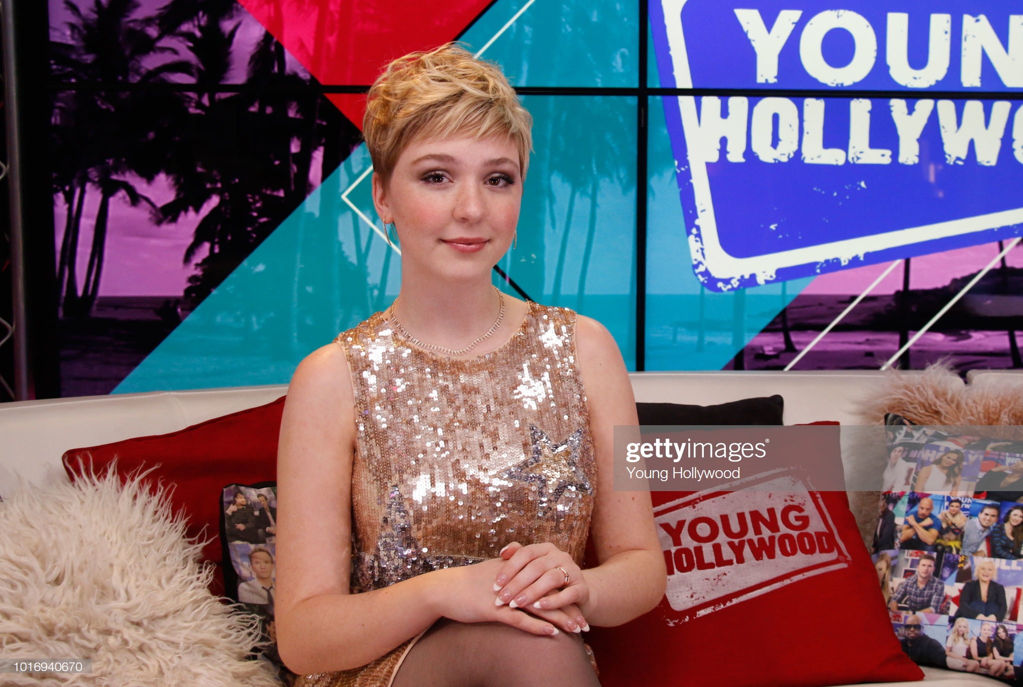 LOS ANGELES, CA - August 10: (EXCLUSIVE COVERAGE) Cozi Zuehlsdorff visits the Young Hollywood Studio on August 10, 2018 in Los Angeles, California. (Photo by Mary Clavering/Young Hollywood/Getty Images)